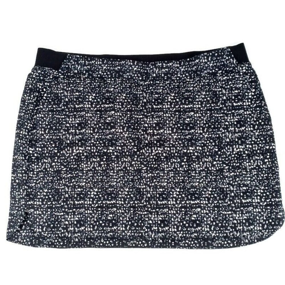 Cypress Club Skort Womens Sz XXL Black White Geo Pull On Tennis Golf Athletic - Picture 2 of 11